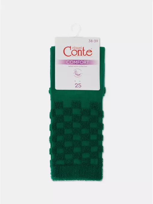 Махровые женские носки из хлопка comfort 550 зеленый, 23С-17СП, 36-37 (23), CONTE ELEGANT,  - 9