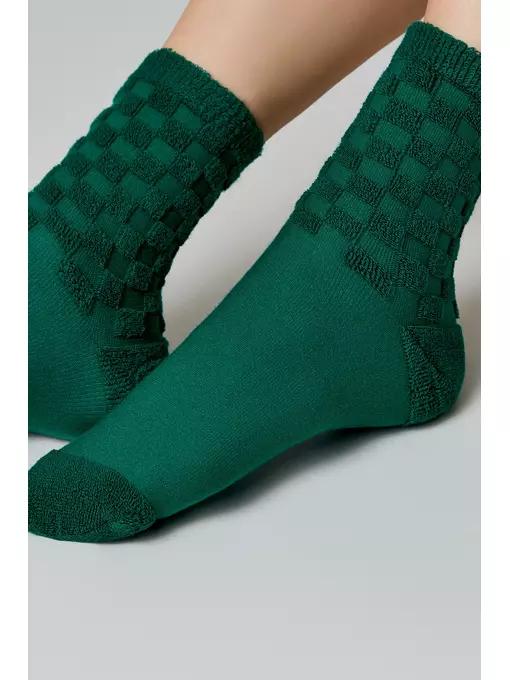 Махровые женские носки из хлопка comfort 550 зеленый, 23С-17СП, 36-37 (23), CONTE ELEGANT,  - 2