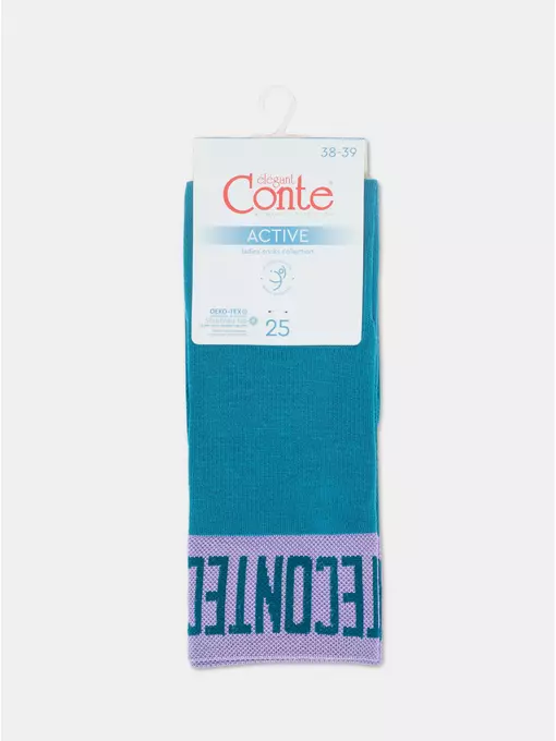 Носки женские вискозные (удлиненные) active 273 темно-бирюзовый, 21С-24/1СП, 36-37 (23), CONTE ELEGANT,  - 6