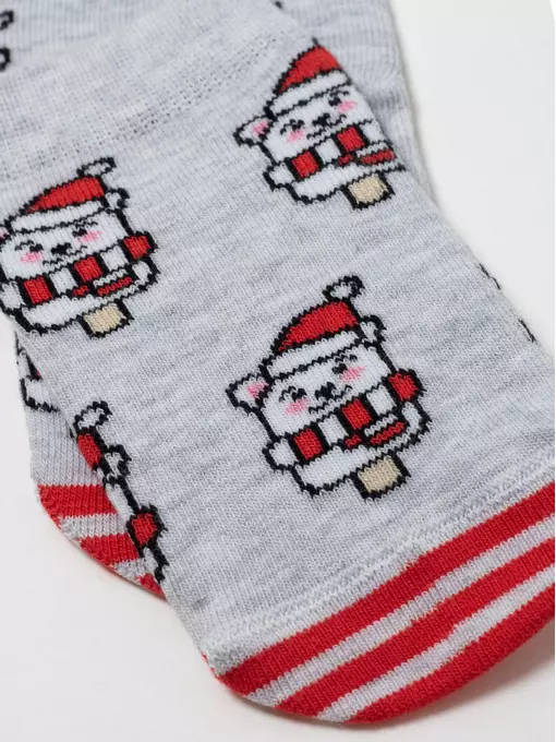 Носки детские новогодние new year 951 светло-серый, 21С-67СП, 13-14, CONTE-KIDS,  - 5