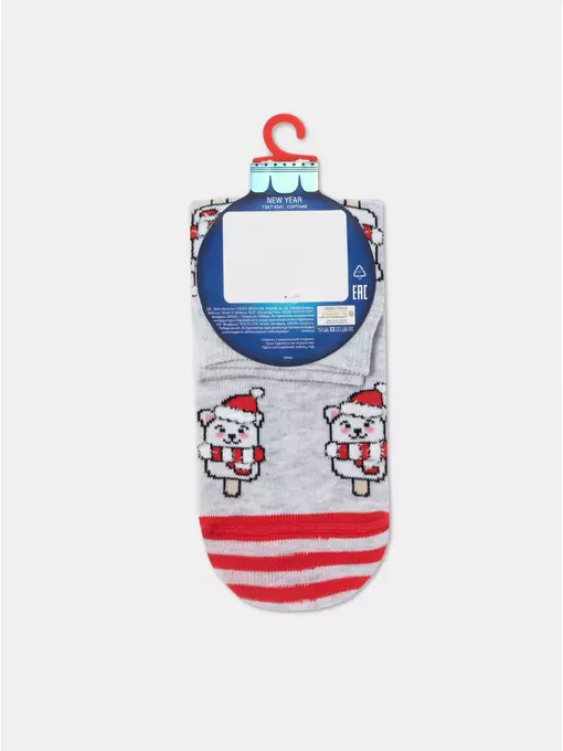 Носки детские new year 951 светло-серый, 19С-64СП, 16-18, CONTE-KIDS,  - 4
