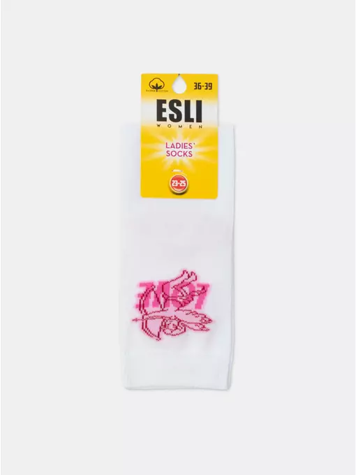 Носки женские хлопковые esli 579 белый, 23С-138СПЕ, 36-39 (23-25), ESLI,  - 8