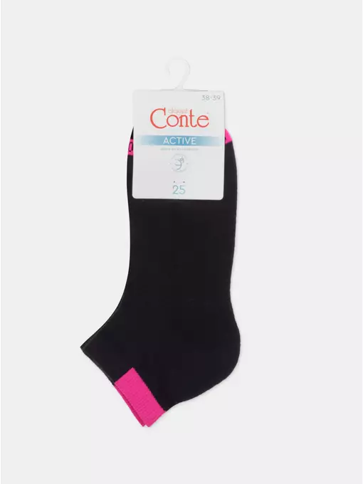Носки женские короткие хлопковые active (махровая стопа) 573 черный, 16С-92СП, 36-37 (23), CONTE ELEGANT,  - 7