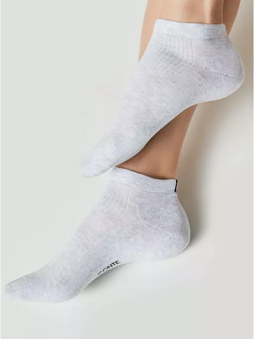 Носки женские хлопковые active (короткие, махр. стопа) 571 светло-серый, 16С-92СП, 36-38 (23-25), CONTE ELEGANT,  - 3