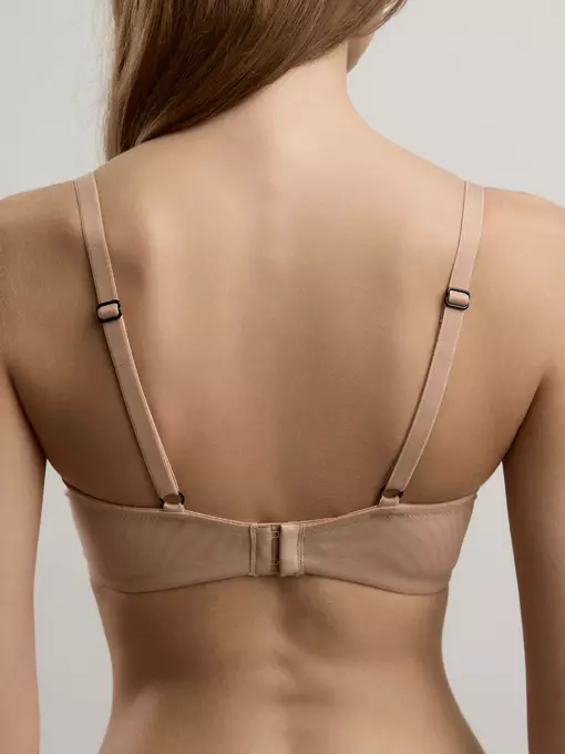 Бюстгальтер "пуш-ап" с формованной чашкой, на каркасах nostalgie tb1155 нюд, 22С-0027КСП, 75D, CONTE ELEGANT,  - 3