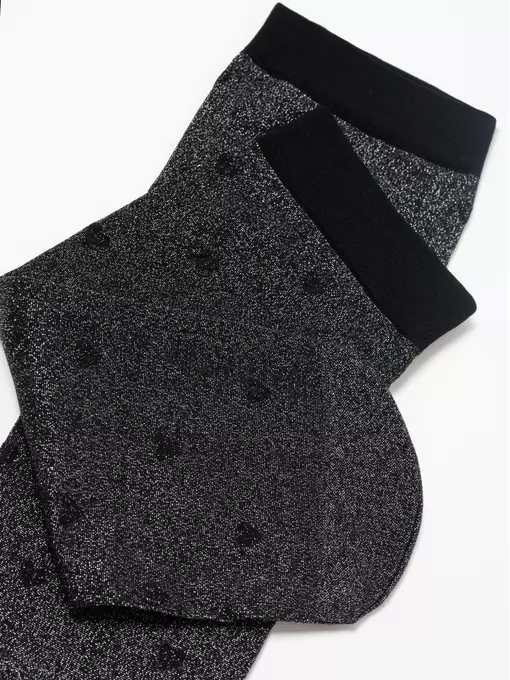 Носки женские с объемными рисунками «hearts» conte fantasy 23с-109сп silver-nero, 23С-109СП, 36-39 (23-25), CONTE ELEGANT,  - 6