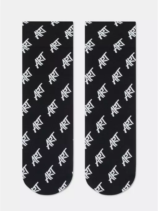 Плотные женские носки с рисунками «art» fantasy nero-bianco, 23С-82СП, 36-39 (23-25), CONTE ELEGANT,  - 4