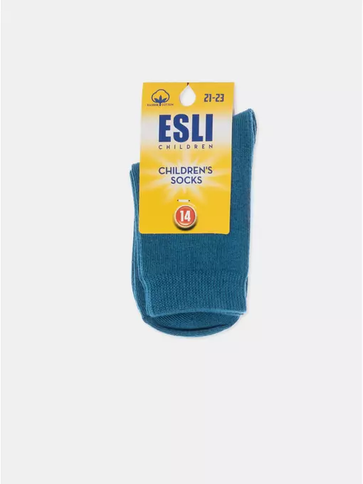 Носки детские (однотонные) esli 000 темно-бирюзовый, 19С-142СПЕ, 14, ESLI,  - 3