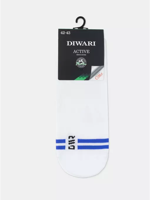 Носки мужские (короткие) diwari active 195 белый-синий, 23С-85СП, 40-41 (25), DIWARI,  - 5