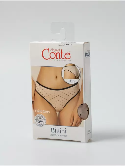 Трусы женские "бикини" print dots lb 2546 black-cameo, 22С-2559ТСП, 106/XL, CONTE ELEGANT,  - 6