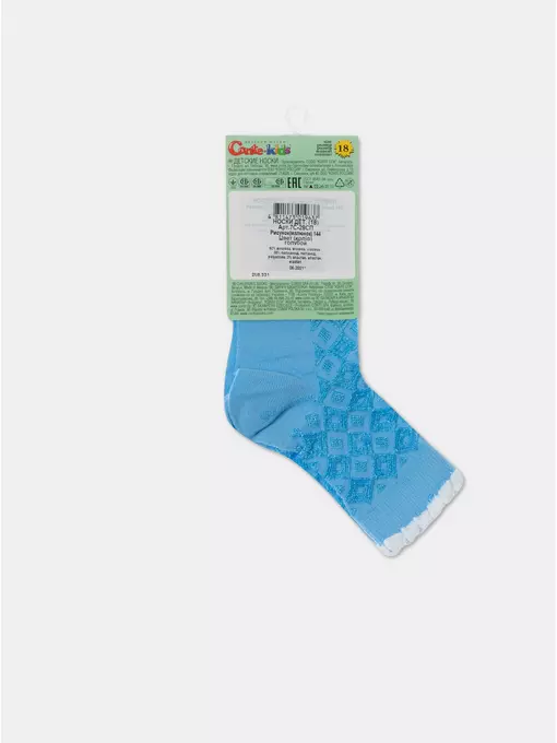 Носки детские conte-kids tip-top (вискоза, с резинкой "пикот") 144 голубой, 7С-28СП, 18, CONTE-KIDS,  - 4
