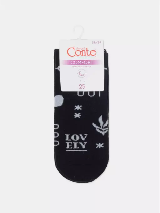 Теплые женские носки conte (махровые) comfort 567 черный, 7С-47СП, 38-39 (25), CONTE ELEGANT,  - 6