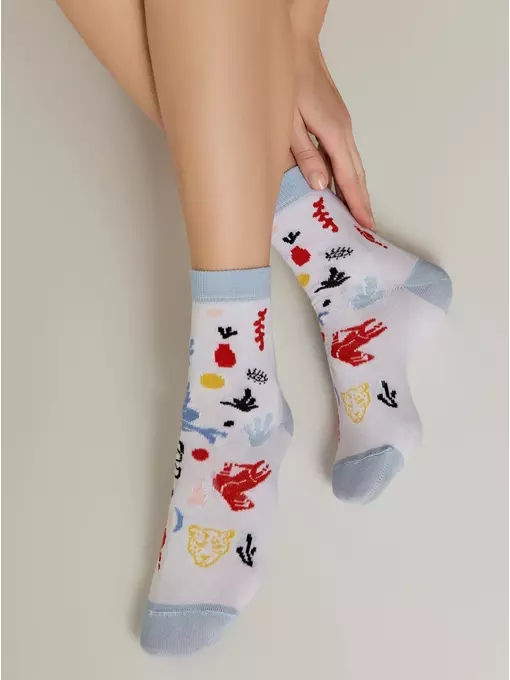 Носки женские хлопковые esli 577 белый, 23С-138СПЕ, 36-39 (23-25), ESLI,  - 3