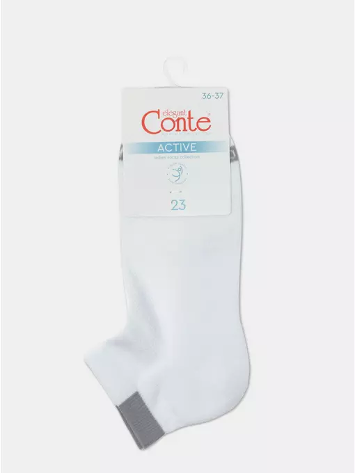 Носки женские короткие хлопковые active (махровая стопа) 573 белый, 16С-92СП, 36-37 (23), CONTE ELEGANT,  - 8