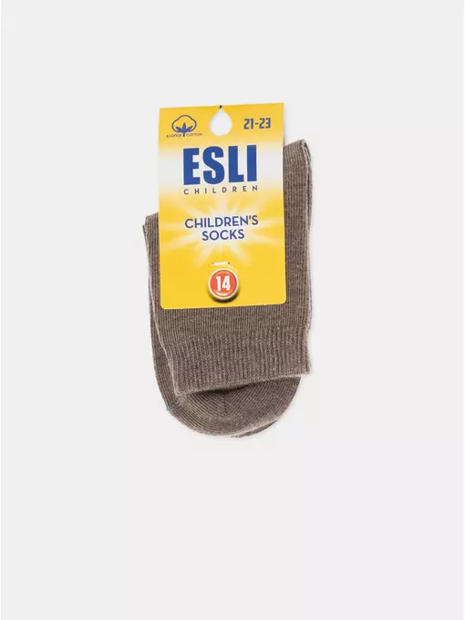 Носки детские (однотонные) esli 000 какао, 19С-142СПЕ, 18, ESLI,  - 3