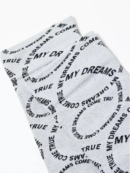 Плотные женские носки с вывязанным рисунком «my dreams» conte fantasy 23с-80сп nero-bianco, 23С-80СП, 36-39 (23-25), CONTE ELEGANT,  - 5