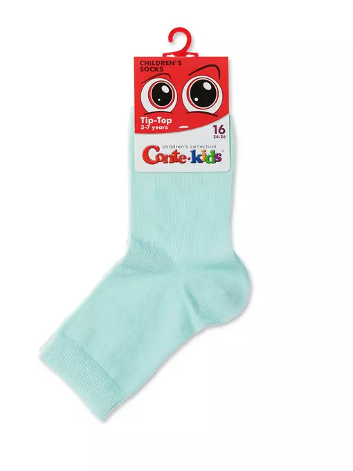 Хлопковые детские носки (однотонные) tip-top 000 бледно-бирюзовый, 5С-11СП, 16, CONTE-KIDS,  - 2