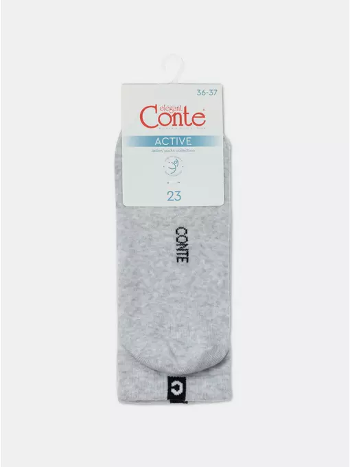 Носки женские хлопковые active (короткие, махр. стопа) 571 светло-серый, 16С-92СП, 36-38 (23-25), CONTE ELEGANT,  - 7