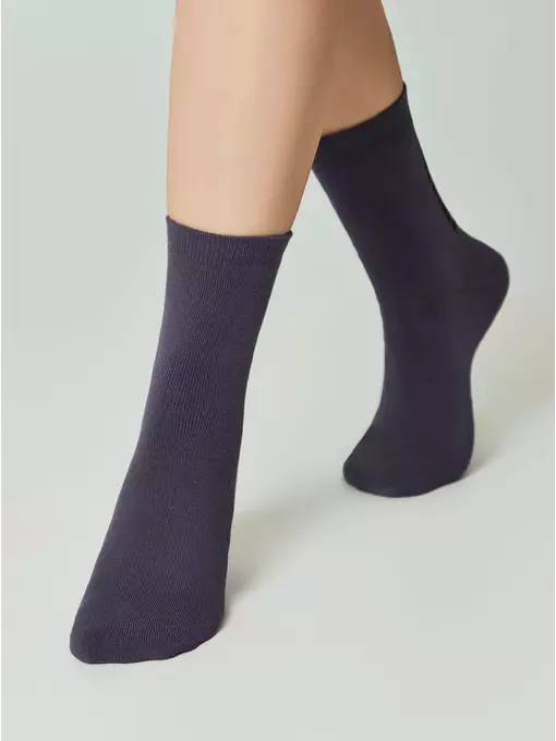 Теплые женские носки conte (махровые) comfort 570 серо-фиолетовый, 7С-47СП, 36-38 (23-25), CONTE ELEGANT,  - 2