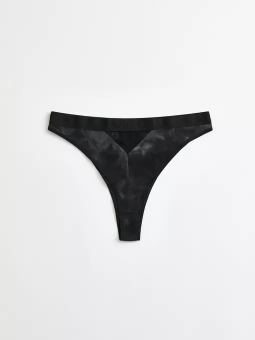 Трусы женские «бразилиана» из хлопка в рубчик и эластичной сеточки rib with mesh lbr 2497 black tie dye, 22С-2510ТСП, 94/S, CONTE ELEGANT,  - 6