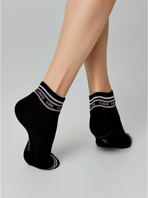 Носки женские короткие active (махровая стопа) 572 черный, 16С-92СП, 36-38 (23-25), CONTE ELEGANT,  - 2