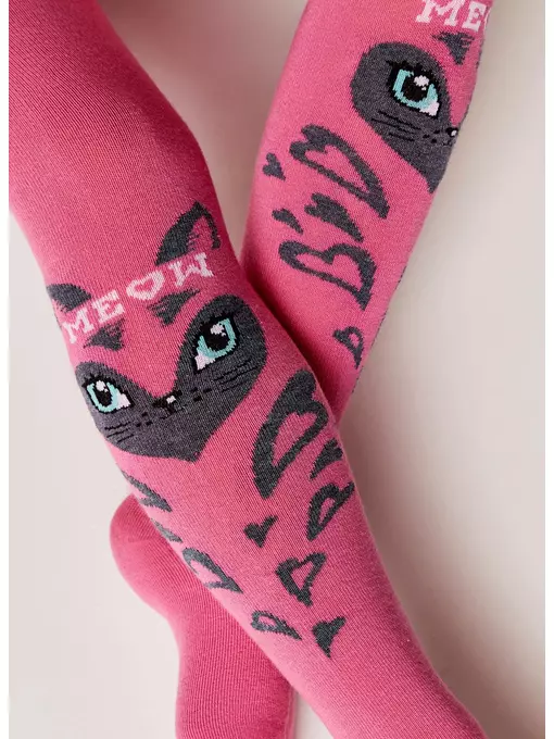 Колготки детские (рисунок) school 3280 брестские 1011 ярко-розовый, 14С3280, 128-134 (20), БРЕСТСКИЕ,  - 3