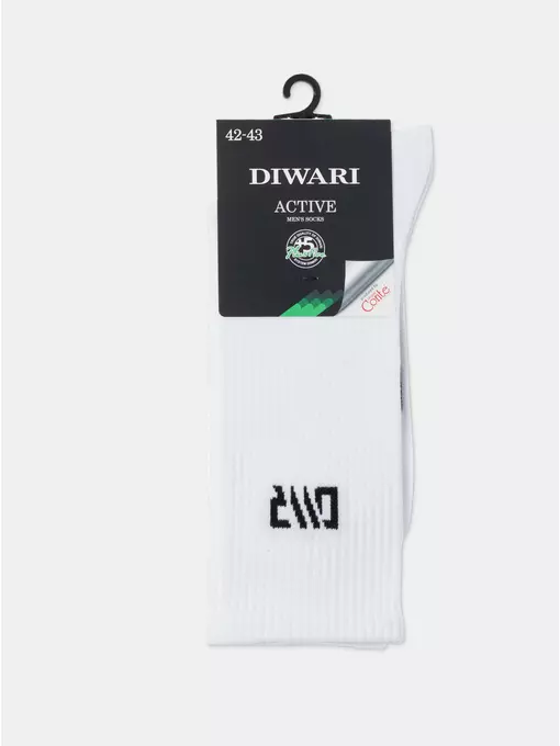 Носки мужские (удлиненные) active diwari 201 белый, 20С-19СП, 44-45 (29), DIWARI,  - 2