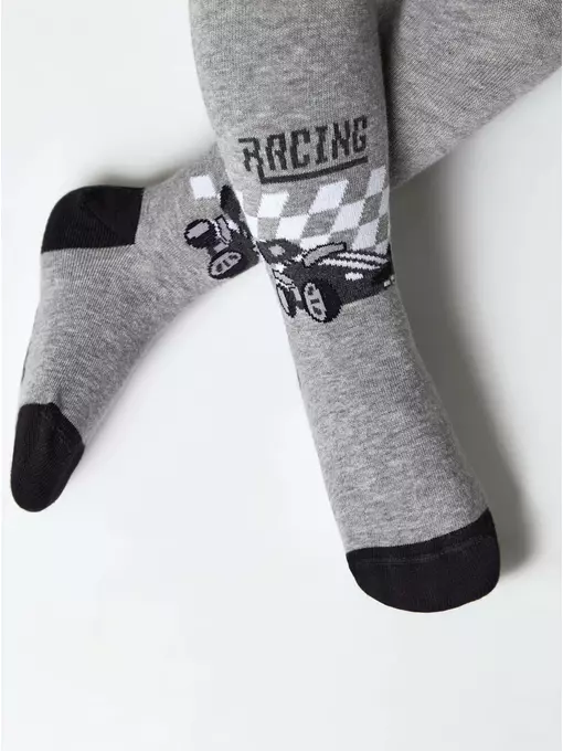 Колготки детские хлопковые tip-top 670 серый, 4С-03СП, 104-110 (16), CONTE-KIDS,  - 2