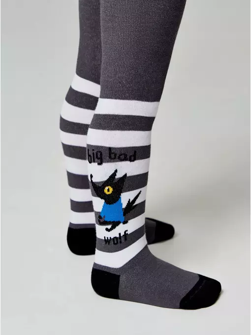 Колготки детские хлопковые tip-top 672 темно-серый, 4С-03СП, 92-98 (14), CONTE-KIDS,  - 5