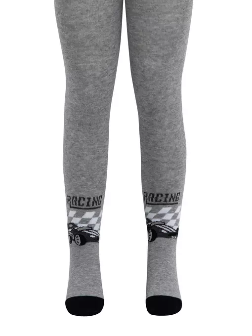 Колготки детские хлопковые tip-top 670 серый, 4С-03СП, 104-110 (16), CONTE-KIDS,  - 3