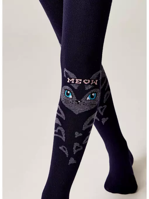 Колготки детские (рисунок) school​ 3280 брестские 1011 темно-синий, 14С3280, 116-122 (18), БРЕСТСКИЕ,  - 2