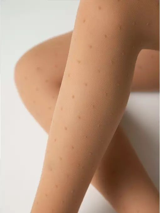 Колготки детские в мелкую точку с усиленным торсом-шортиками dotsy natural, 22С-143СП, 104-110, CONTE ELEGANT,  - 2