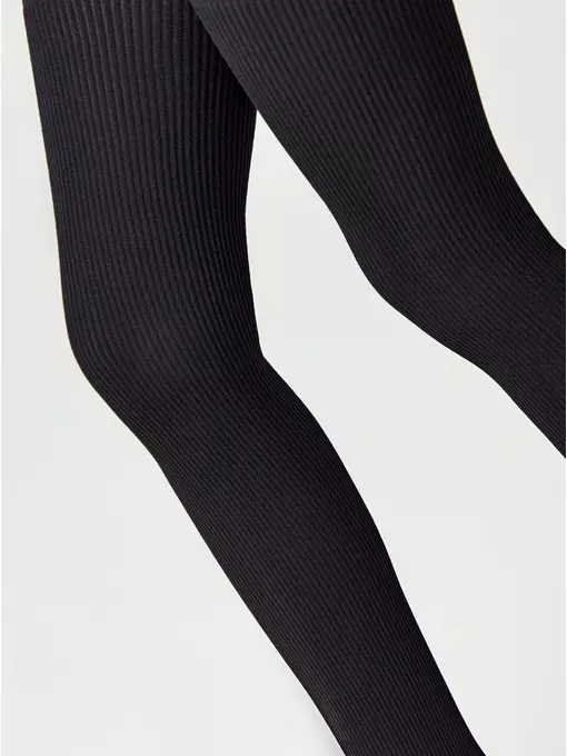 Колготки детские в рубчик из микрофибры judy nero, 22С-142СП, 116-122, CONTE ELEGANT,  - 4