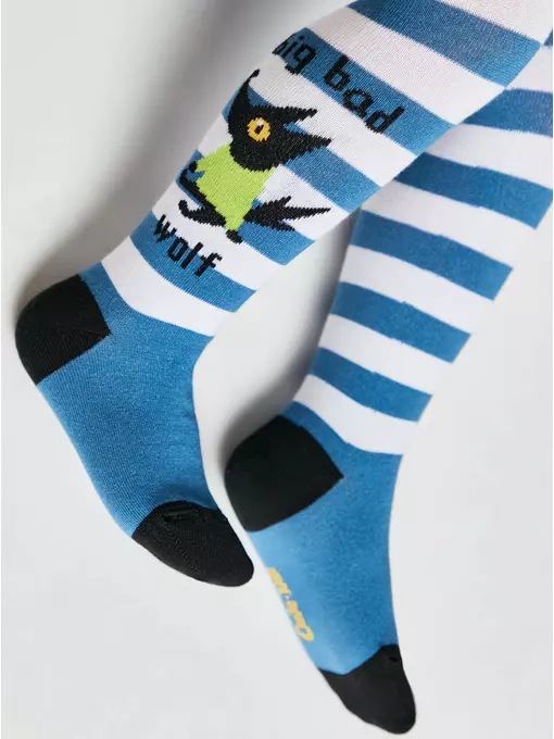 Колготки детские хлопковые tip-top 672 синий, 4С-03СП, 92-98 (14), CONTE-KIDS,  - 2