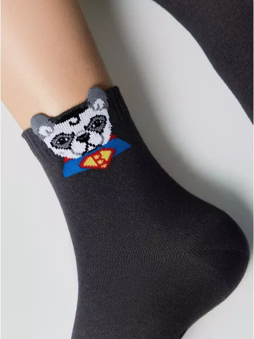 Носки детские (с пикотом) tip-top 970 темно-серый, 23С-110СП, 16, CONTE-KIDS,  - 4