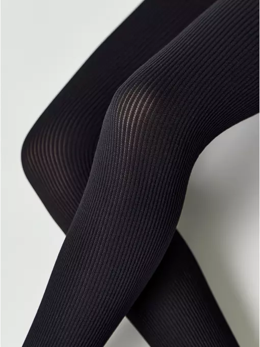 Колготки детские в рубчик из микрофибры judy nero, 22С-142СП, 116-122, CONTE ELEGANT,  - 3