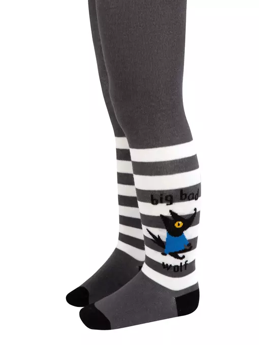 Колготки детские хлопковые tip-top 672 темно-серый, 4С-03СП, 92-98 (14), CONTE-KIDS,  - 4