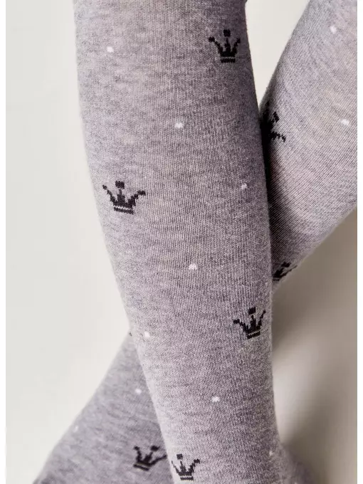 Колготки детские (рисунок) school 3280 брестские 1009 серый меланж, 14С3280, 128-134 (20), БРЕСТСКИЕ,  - 3