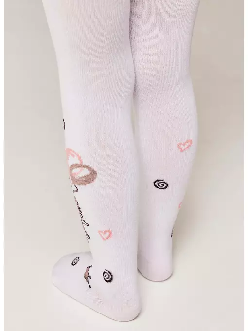 Колготки детские (рисунок) kids 3280 брестские 1001 белый, 14С3280, 92-98 (14), БРЕСТСКИЕ,  - 2