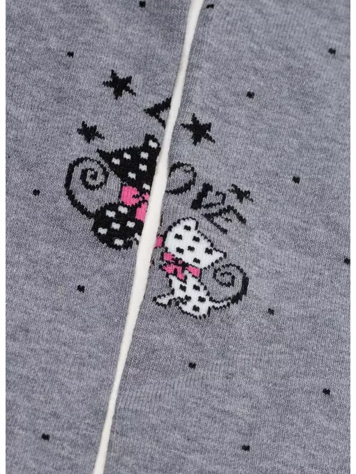 Колготки детские (рисунок) school​ 3280 брестские 1010 серый меланж, 14С3280, 128-134 (20), БРЕСТСКИЕ,  - 4