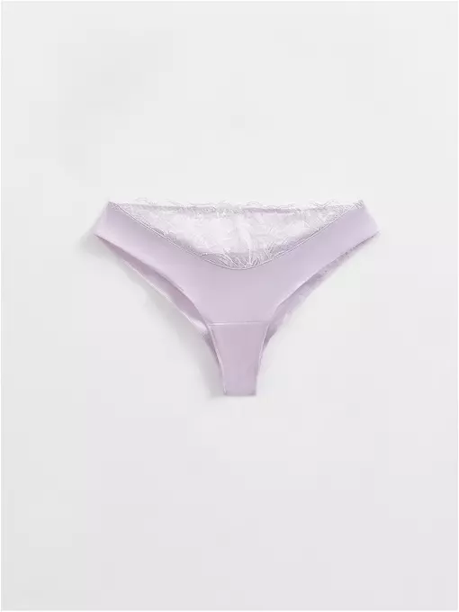 Трусы женские «танга» со средней линией талии fleur de lis tp6138 лаванда, 23С-0010КСП, 106/XL, CONTE ELEGANT,  - 3