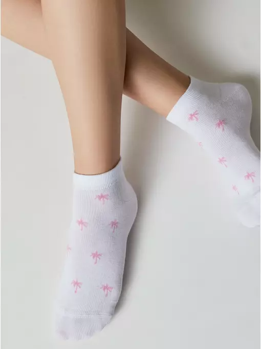 Носки женские (короткие) active 589 белый-розовый, 23С-111СП, 38-39 (25), CONTE ELEGANT,  - 3