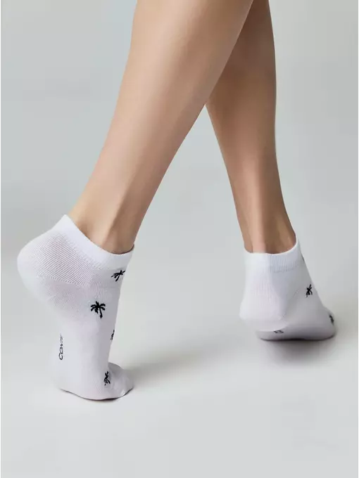Носки женские (короткие) active 589 белый-черный, 23С-111СП, 38-39 (25), CONTE ELEGANT,  - 3