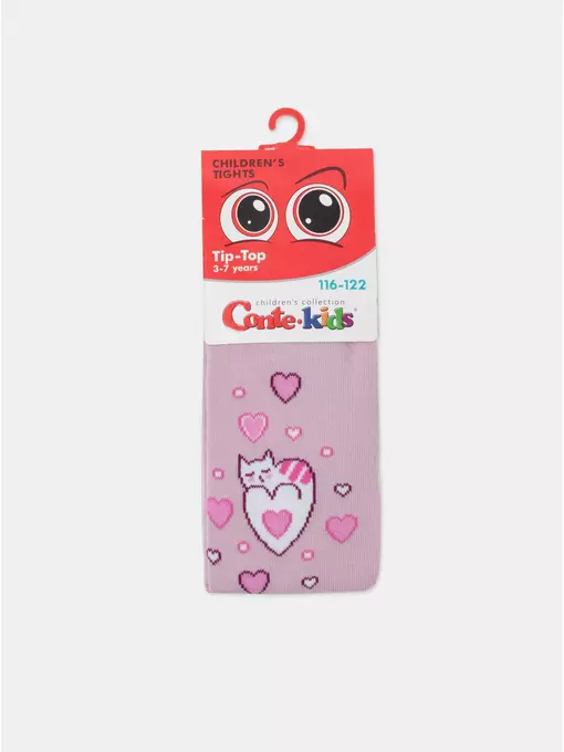 Колготки детские tip-top 679 пепельно-розовый, 4С-04СП, 116-122 (18), CONTE-KIDS,  - 5