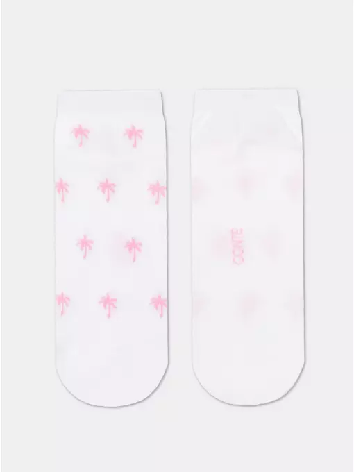 Носки женские (короткие) active 589 белый-розовый, 23С-111СП, 38-39 (25), CONTE ELEGANT,  - 5