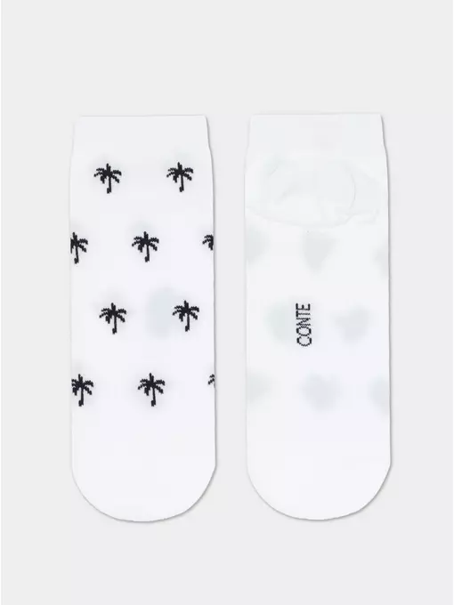 Носки женские (короткие) active 589 белый-черный, 23С-111СП, 38-39 (25), CONTE ELEGANT,  - 5