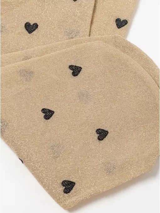 Сияющие женские носки с объемными рисунками «hearts» fantasy gold-natural, 23С-109СП, 36-39 (23-25), CONTE ELEGANT,  - 9