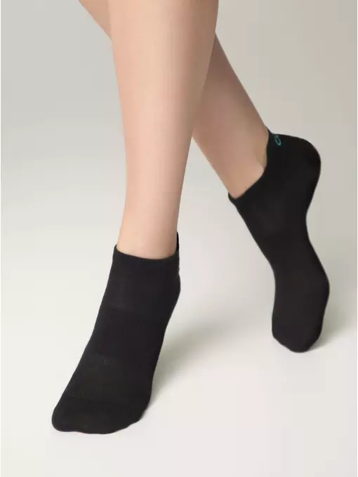 Ультракороткие хлопковые женские носки active с «язычком» 205 черный, 19С-245СП, 36-37 (23), CONTE ELEGANT,  - 2