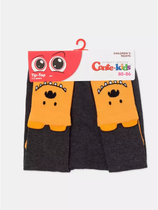 Колготки детские tip-top (мордашки) 687 оранжевый, 17С-60СП, 80-86 (14), CONTE-KIDS,  - 9