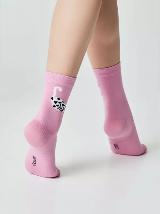 Носки женские хлопковые happy 608 мальва, 18С-227СП, 36-39 (23-25), CONTE ELEGANT,  - 3